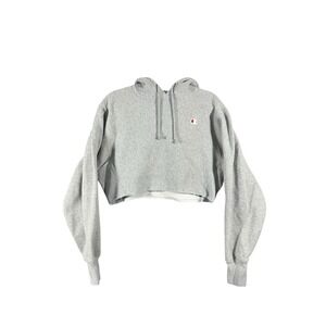 Champion Gray Cropped Hoodie